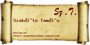 Szakáts Tamás névjegykártya